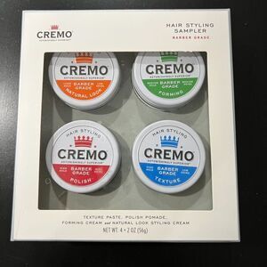 NWT Cremo Barber Grade Texture Paste Polish Pomade Creams Hair Styling Sampler